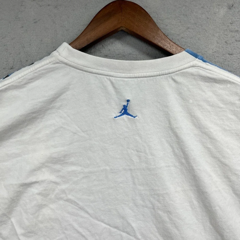 Jordan Graphic T Shirt Men 3XL White Blue Mosaic Michael Jordan Portrait 6 Rings